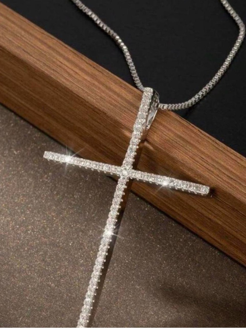 Sterling Silver Cross Pendant Necklace - Silver